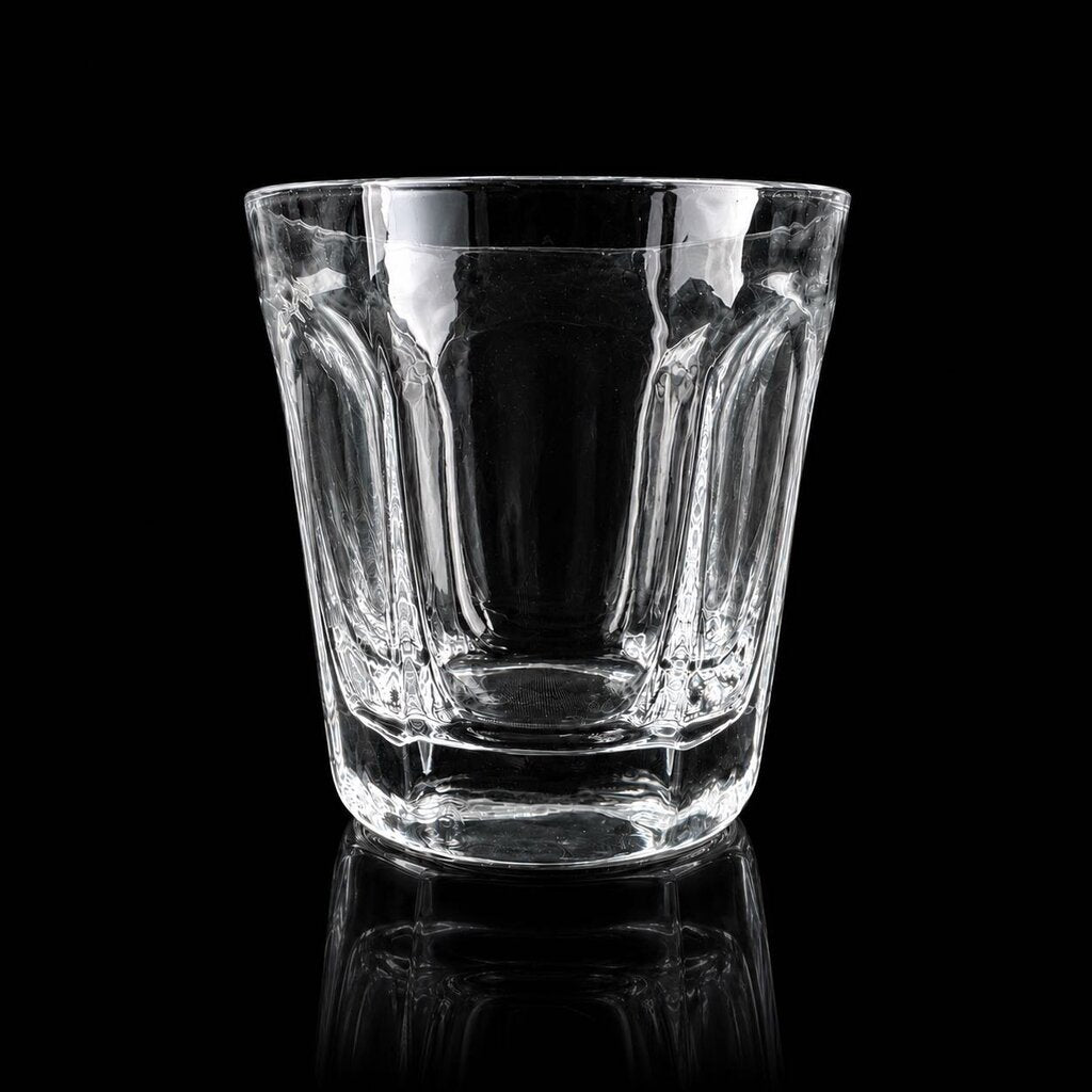 Set of 10 Antique Clear Double Old Fashioned Glasses