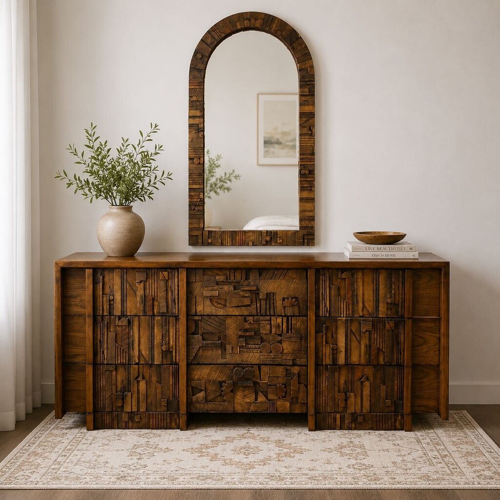 Brutalist Dresser w/ Mirror