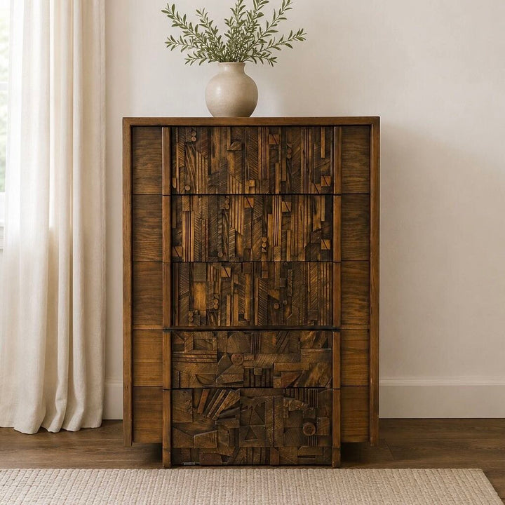 Brutalist Tall Dresser - Pueblo Collection