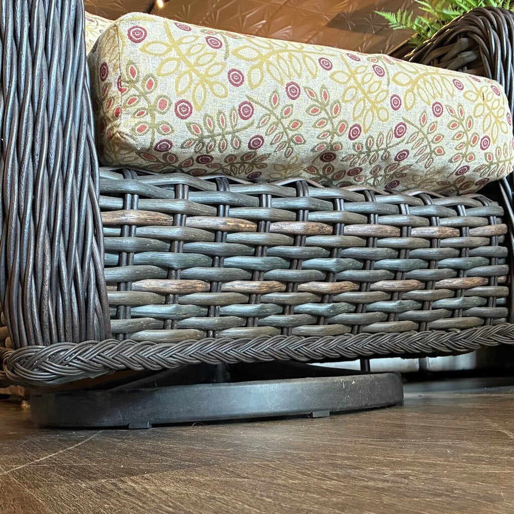 Orig. Price $1,287 - Oasis WeatherMaster Wicker Swivel Glider Chair + Cover