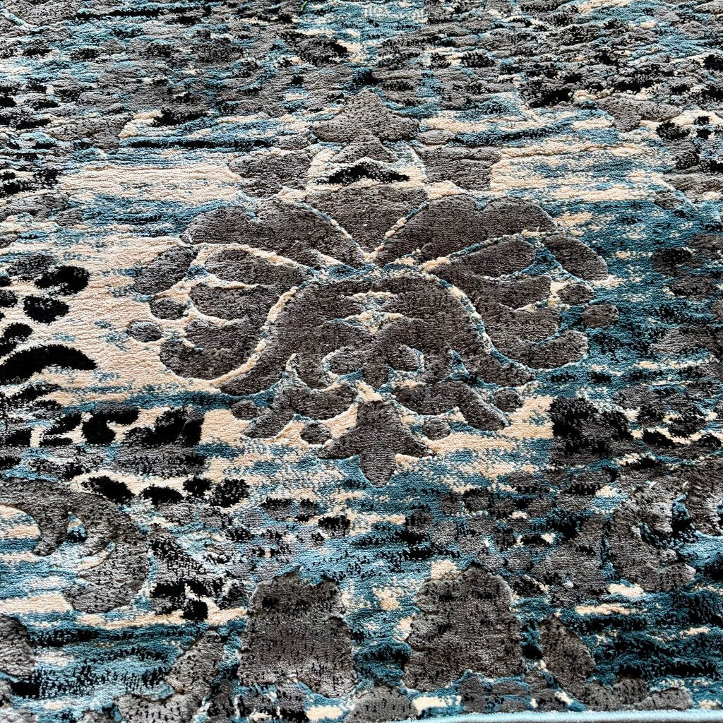Orig. Price $550 - Contemporary Abstract Floral Area Rug