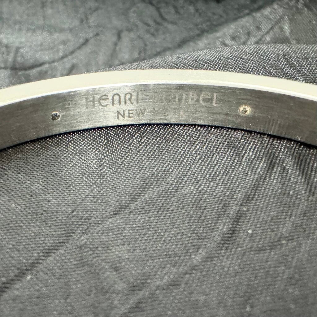 Vintage "Bendel Rox" Skinny Crystal Pave Hinged Bangle