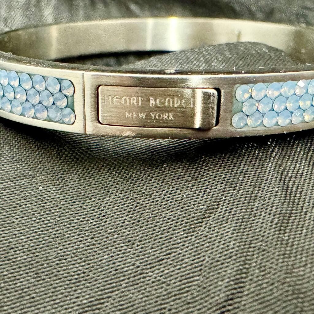 Vintage "Bendel Rox" Skinny Crystal Pave Hinged Bangle