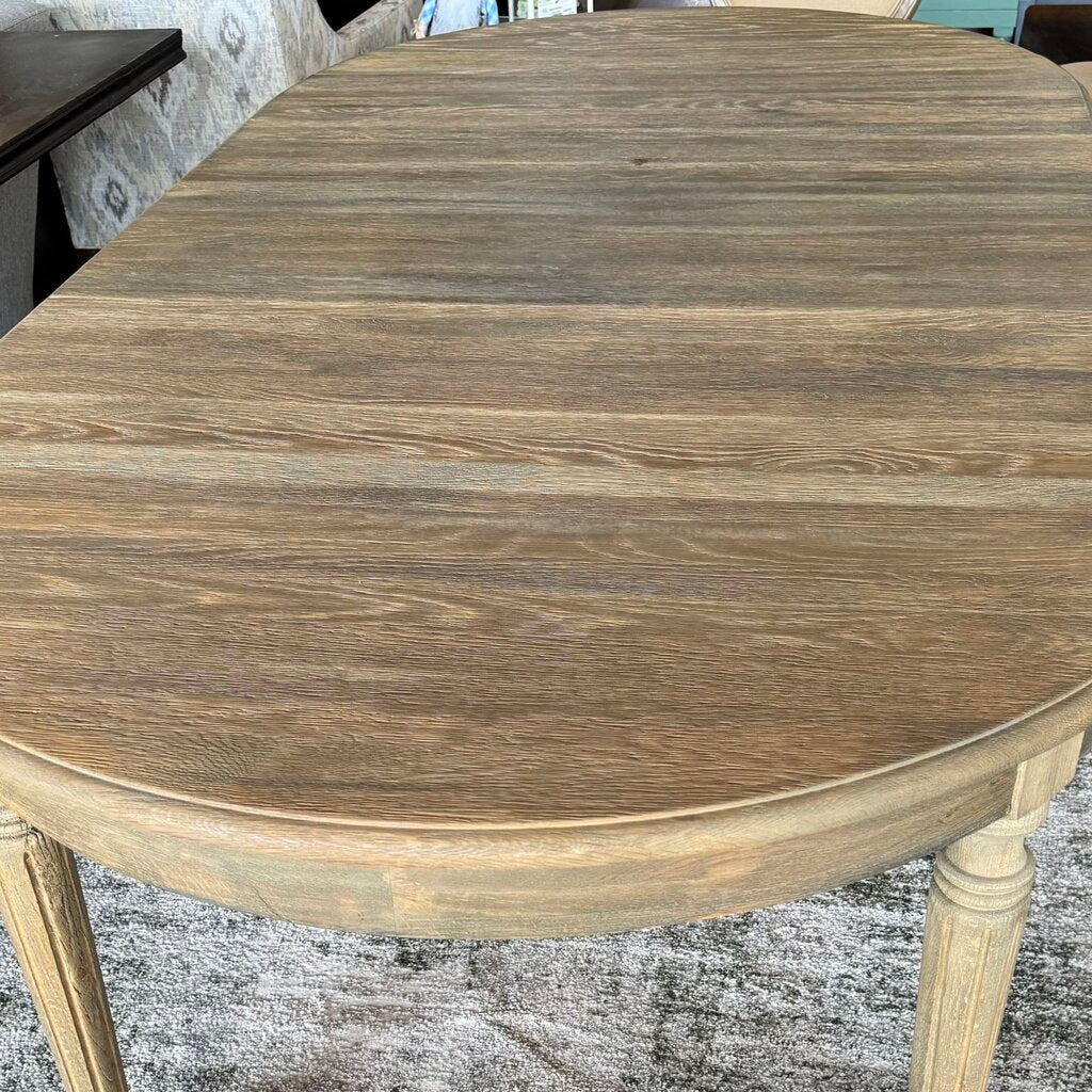Vintage French Fluted Dining Table