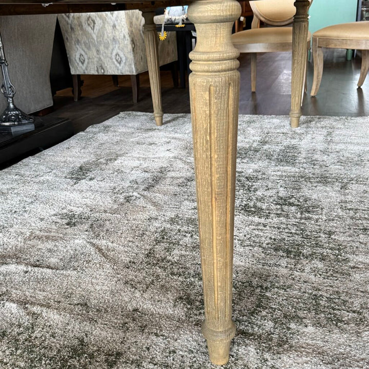 Vintage French Fluted Dining Table