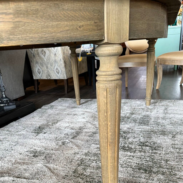 Vintage French Fluted Dining Table