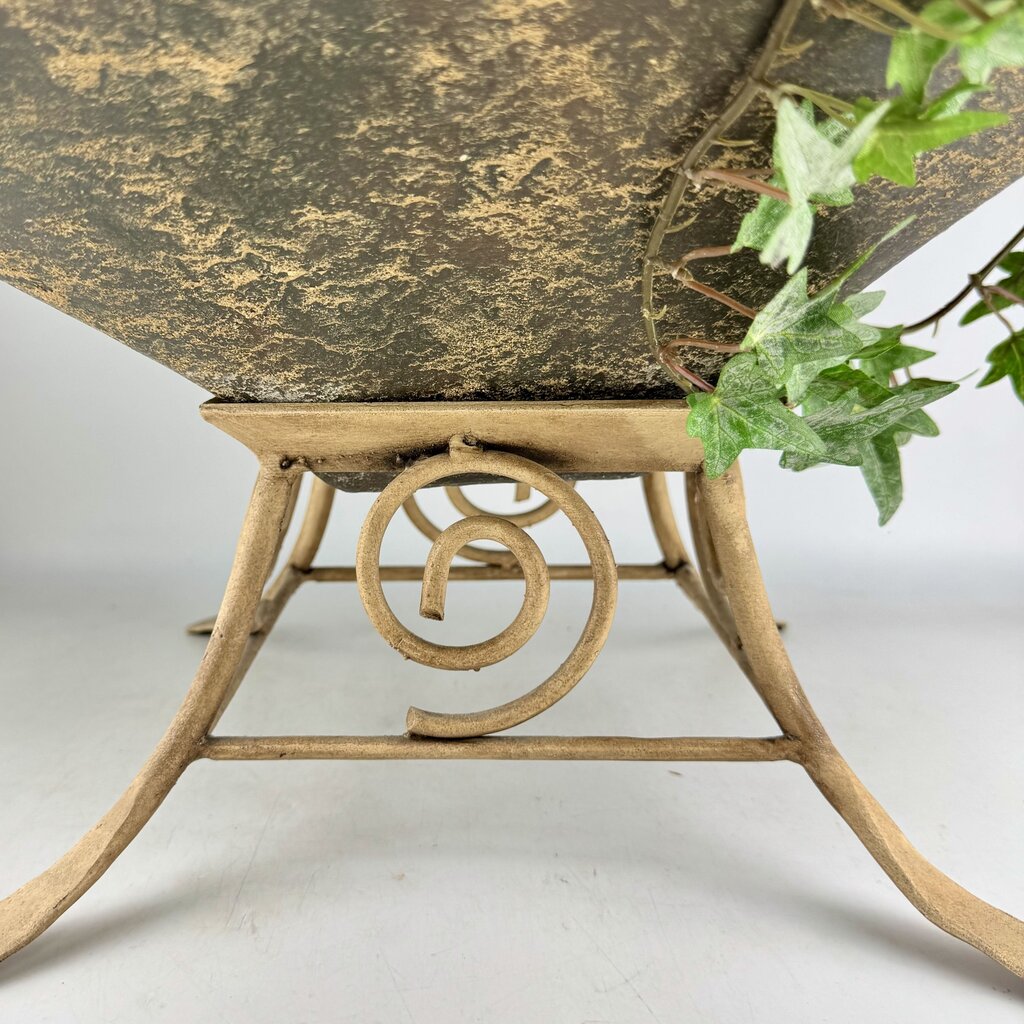 Floral Plant in Footed Planter