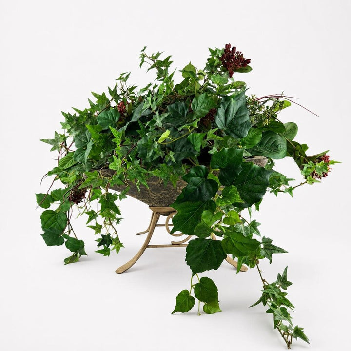 Floral Plant in Footed Planter
