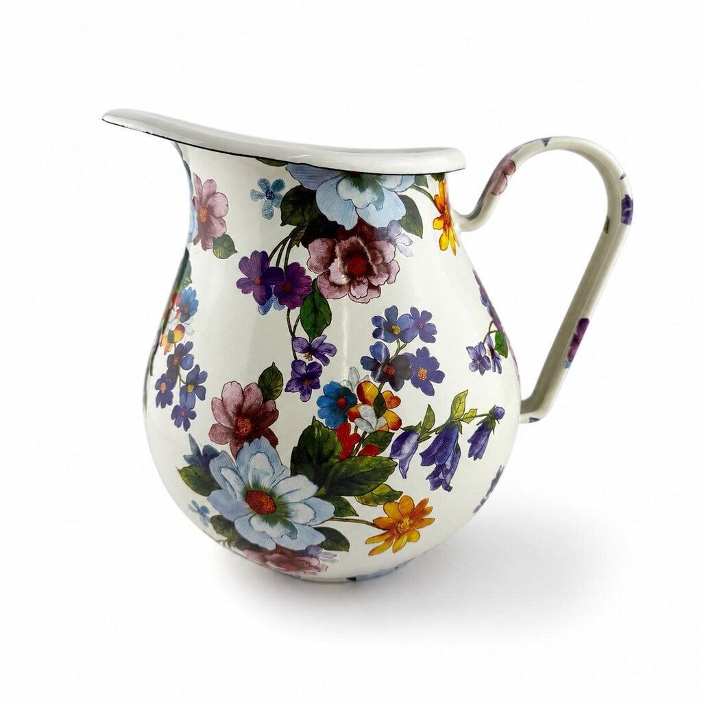 Flower Market Enamel Pitcher