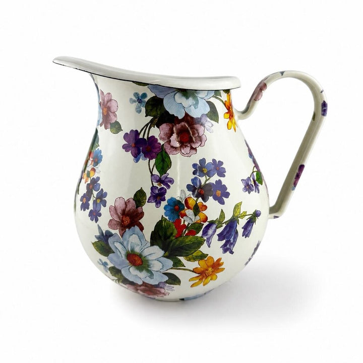Flower Market Enamel Pitcher