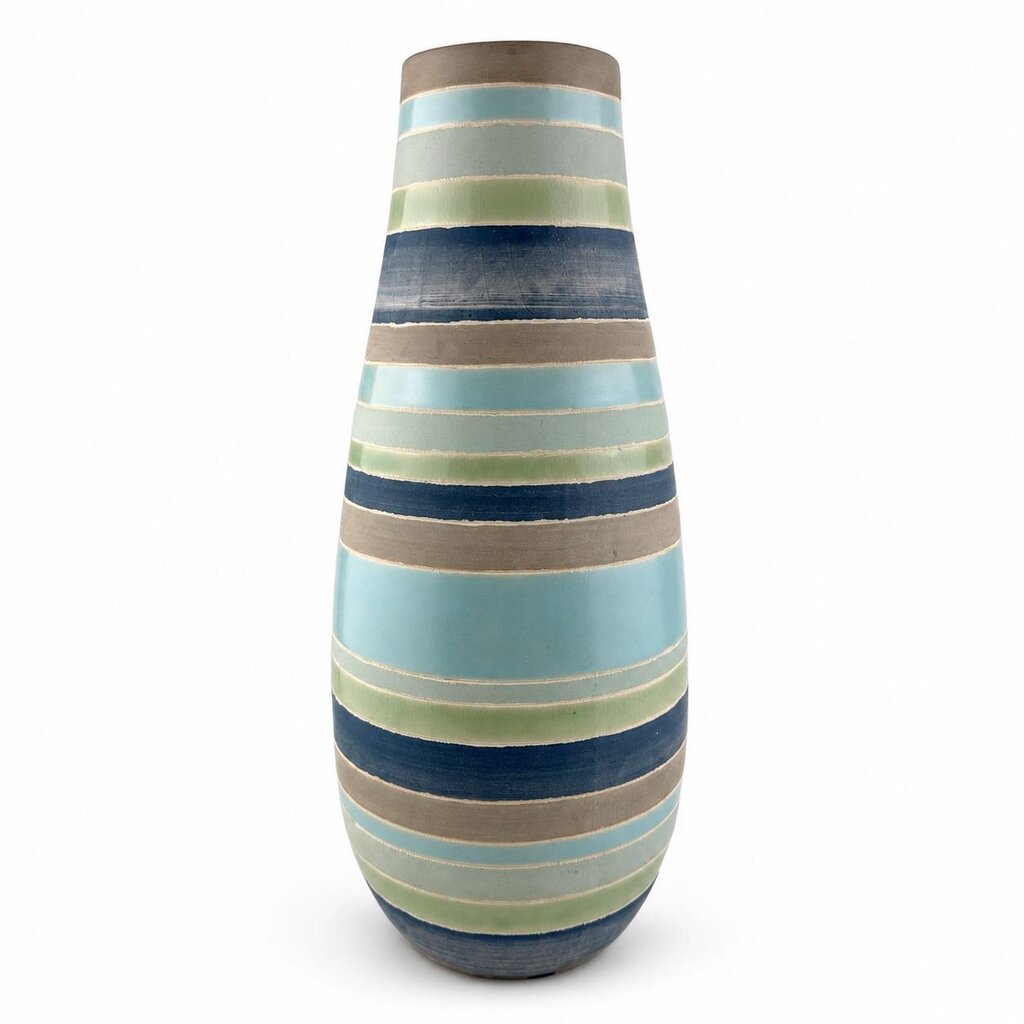 Tall Striped Vase