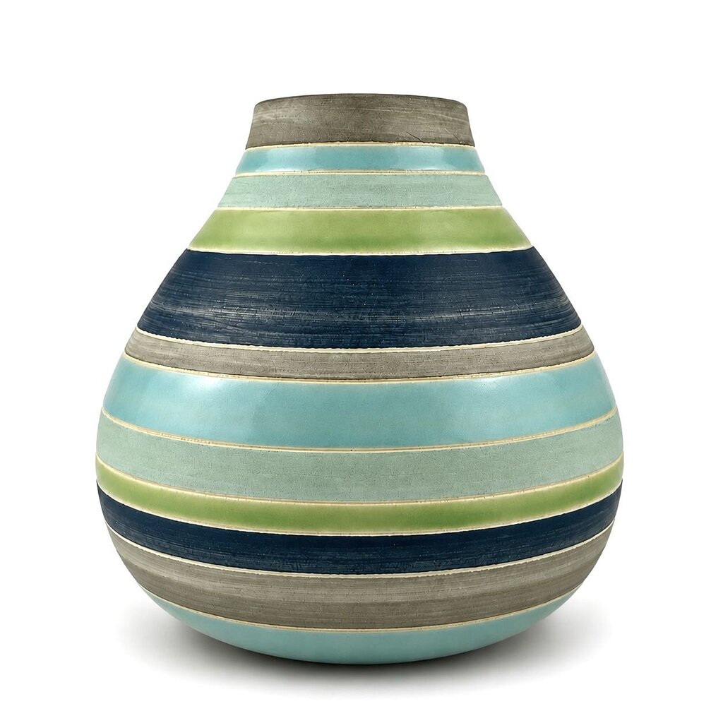 Round Striped Vase