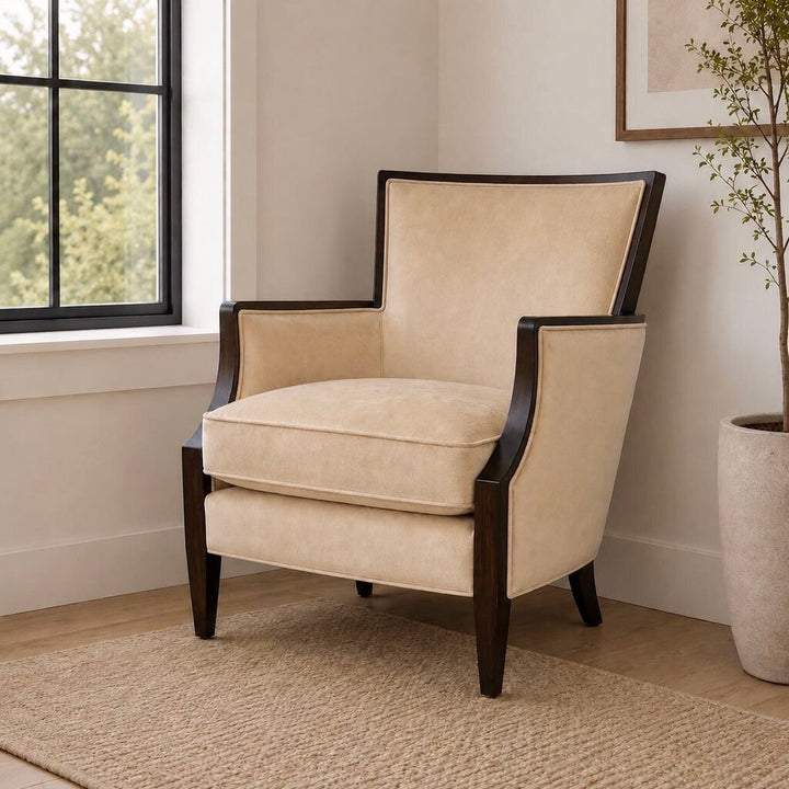 Orig. Price $1000 - Nadia Wood Arm Occasional Chair