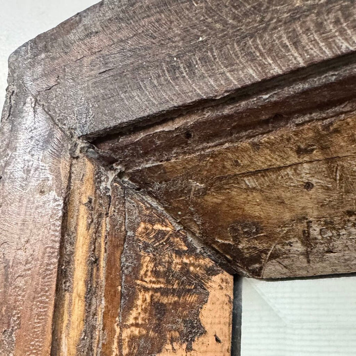 Large Distressed Wooden Framed Floor Mirror