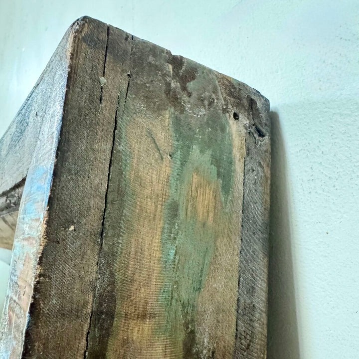 Large Distressed Wooden Framed Floor Mirror
