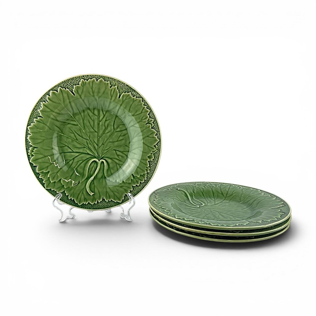 Set of 4 Leaf Luncheon Plates