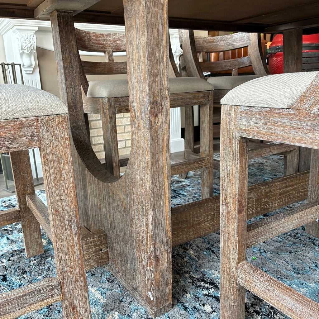 Orig. Price $2,200 - Counter Height Dining Table w/ 6 Chairs