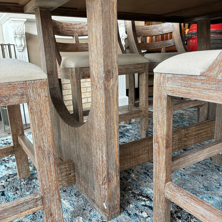 Orig. Price $2,200 - Counter Height Dining Table w/ 6 Chairs