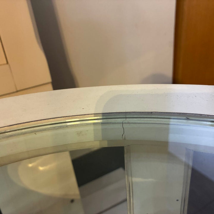 Round Side Table w/ Glass Insert Top