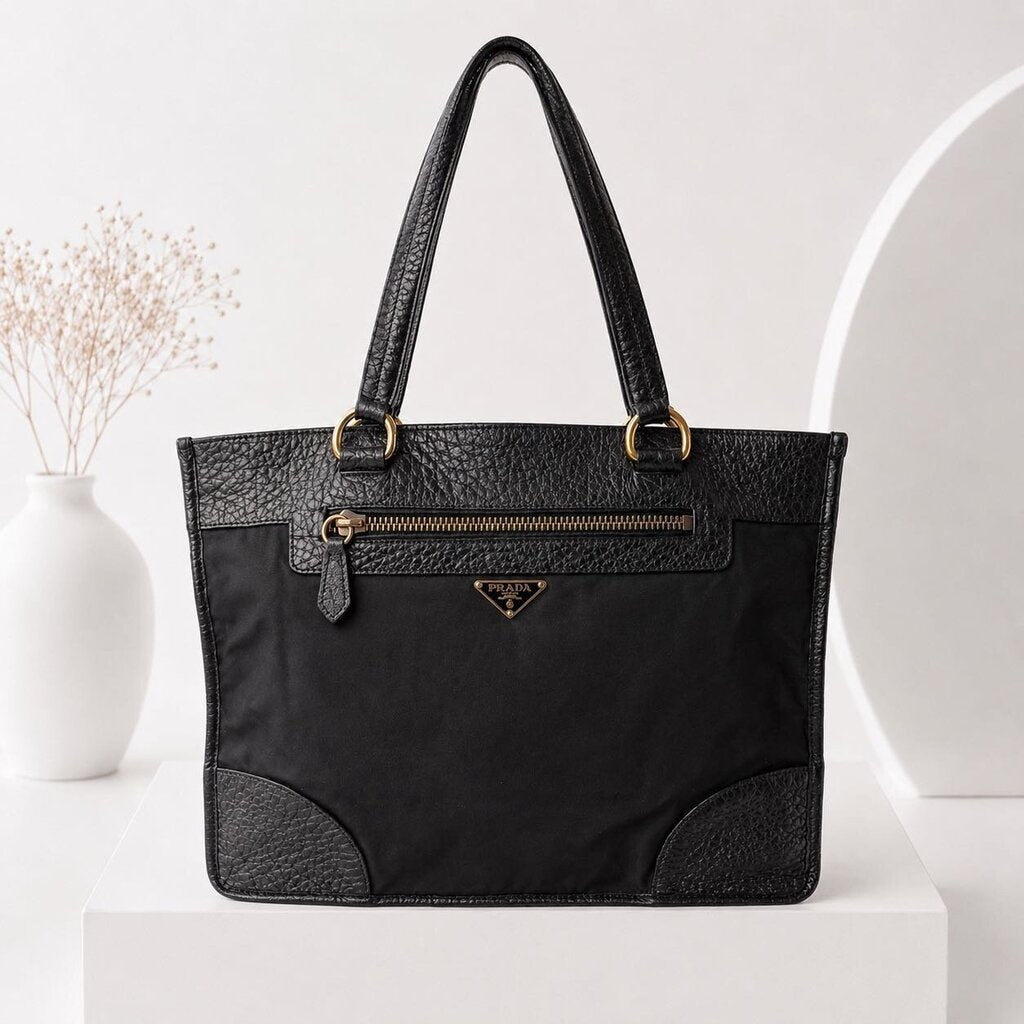 Orig. Price $2,300 - Tessuto Deerkskin & Nylon Tote