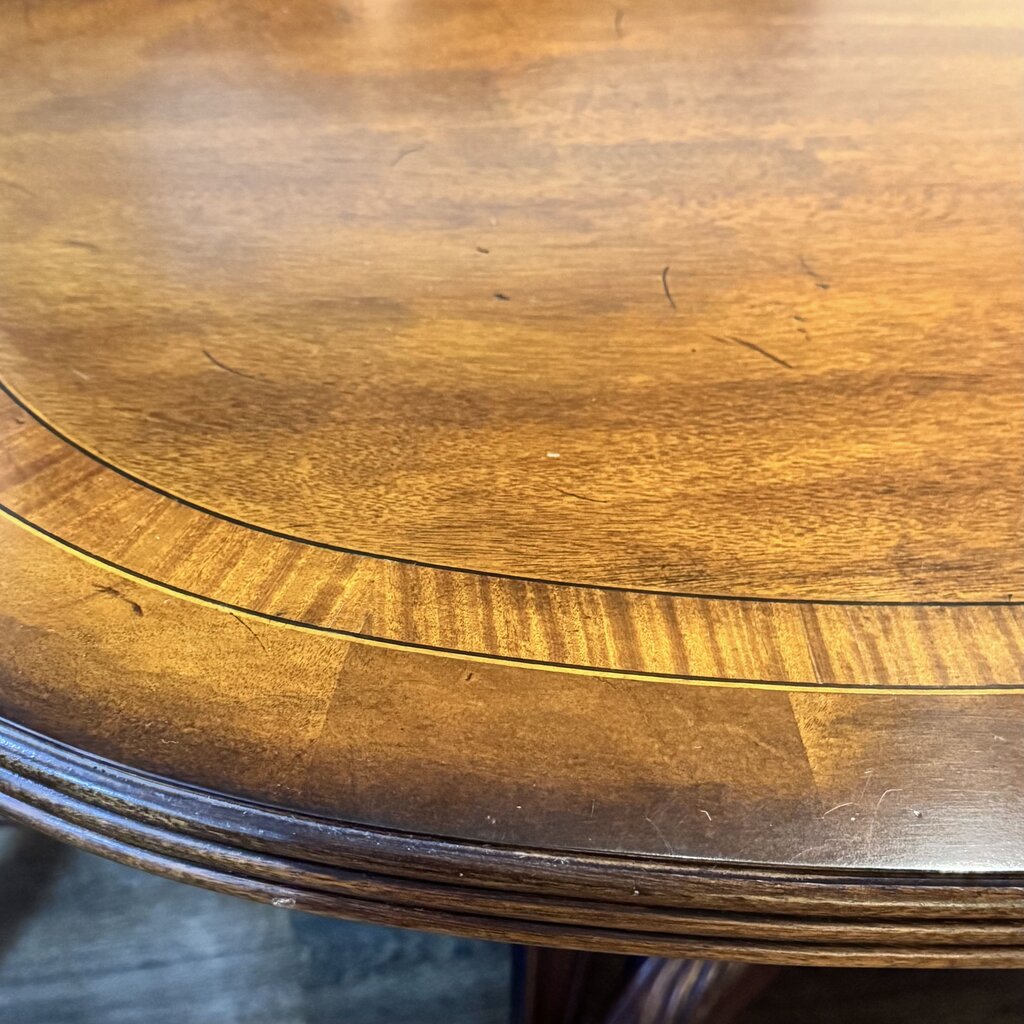 Orig. Price $12,000 - Double Pedestal Dining Table with 8 Chairs and 2 Leaves