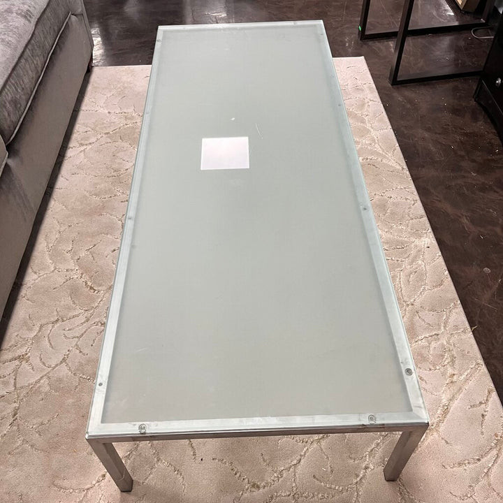 Orig Price $350 - Frosted Glass Cocktail Table