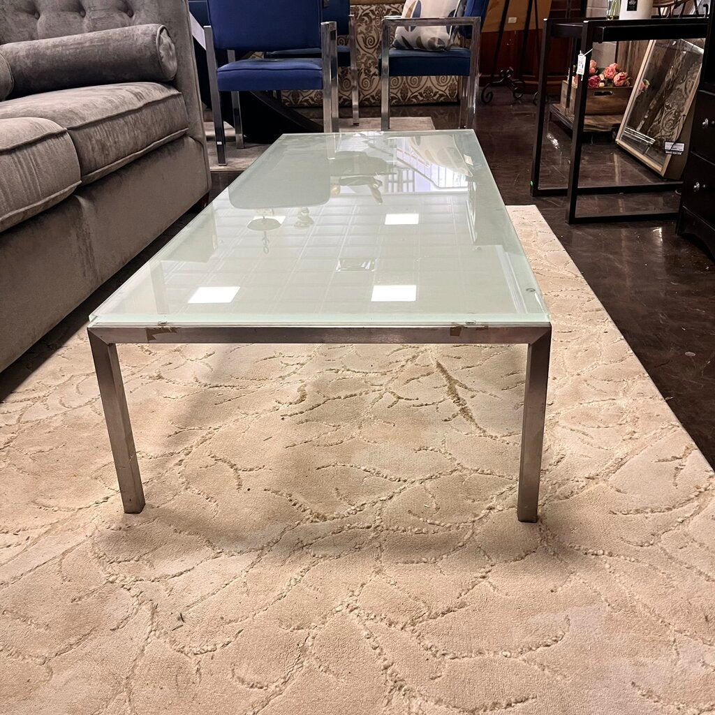 Orig Price $350 - Frosted Glass Cocktail Table