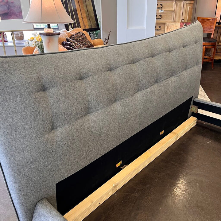 Orig Price $850 - King Upholstered Wingback Bed