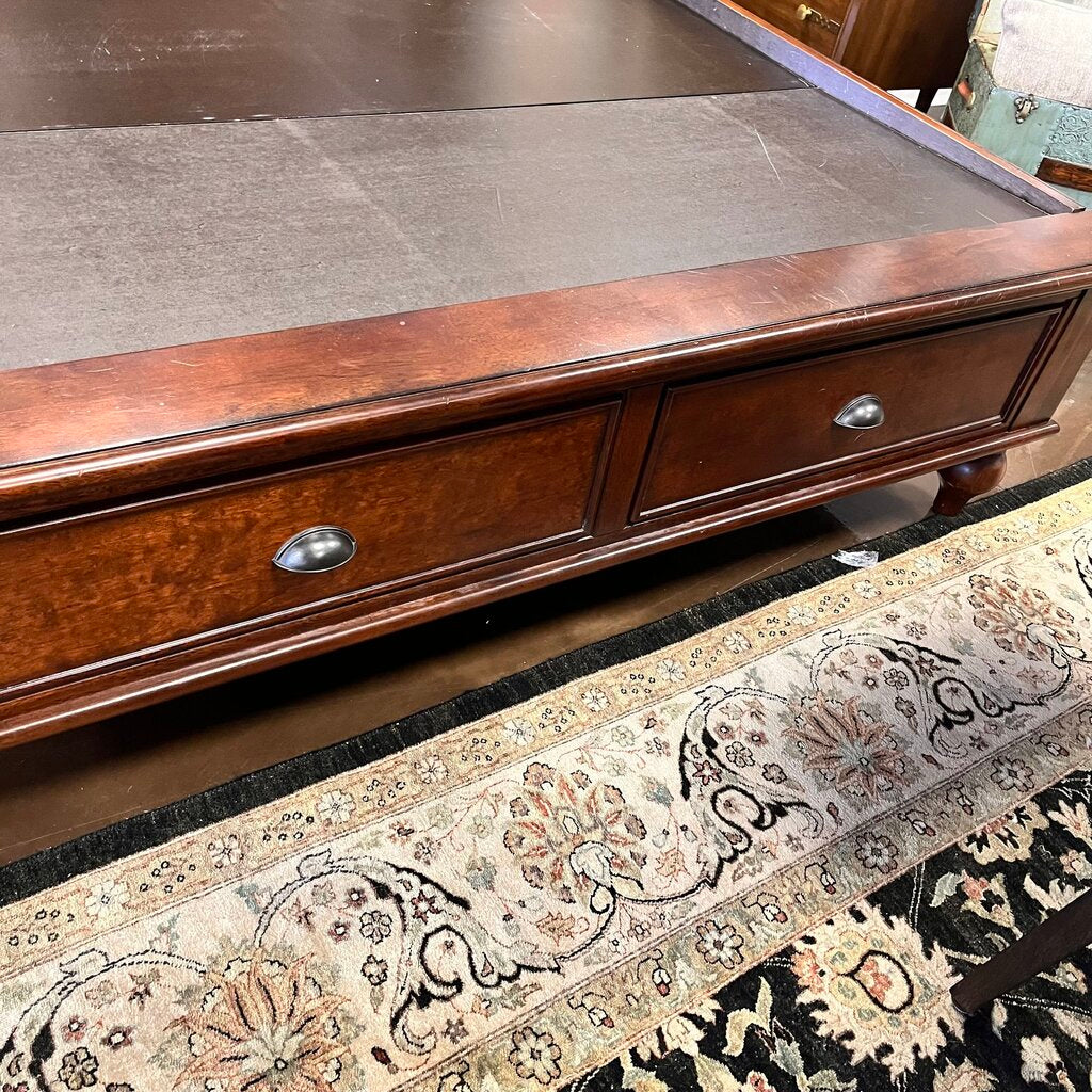 Orig Price $1800 - Queen Sleigh Bed w/ Storage