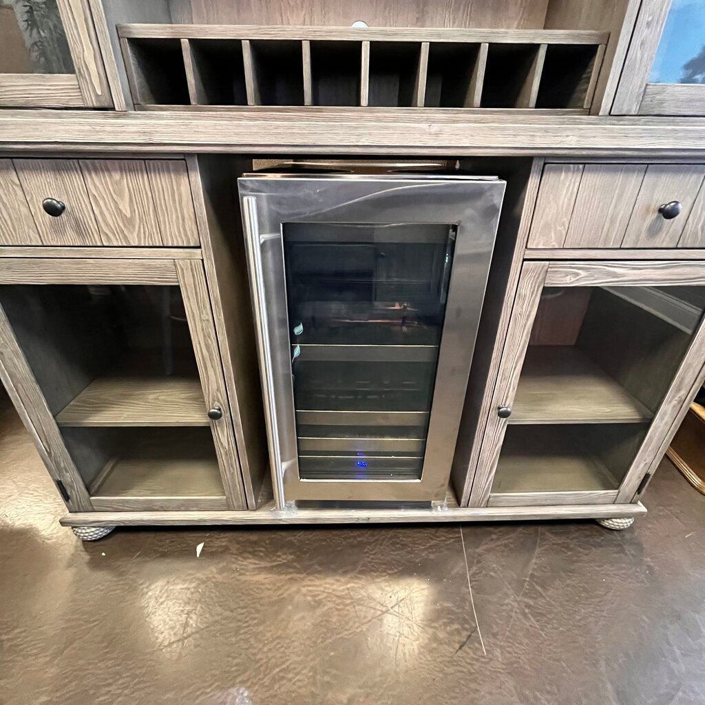 Orig Price $2200 - Back Bar Hutch w/ Wine Fridge