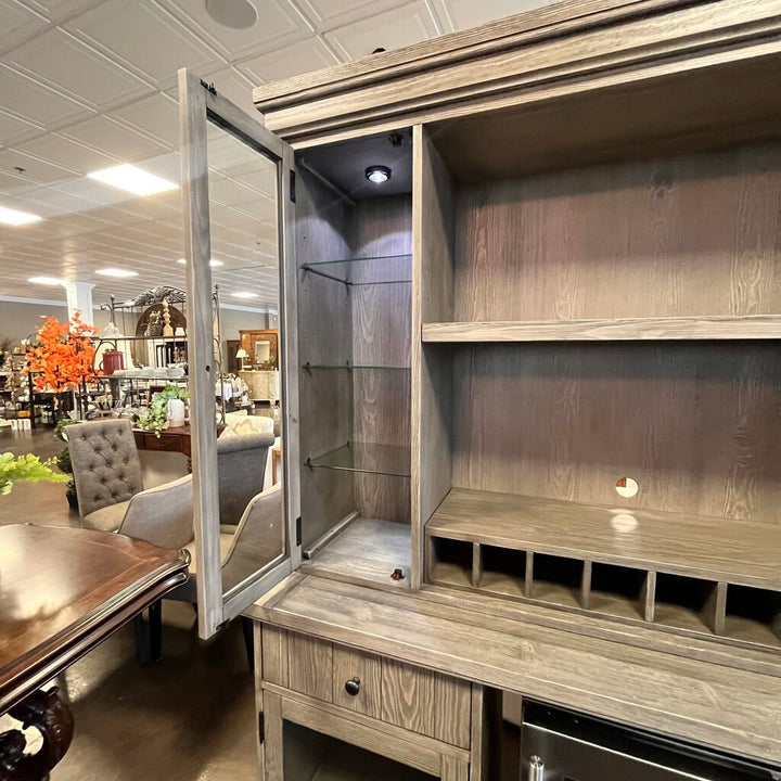 Orig Price $2200 - Back Bar Hutch w/ Wine Fridge