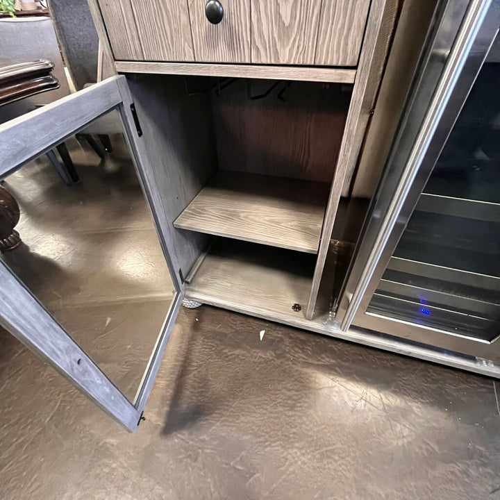Orig Price $2200 - Back Bar Hutch w/ Wine Fridge