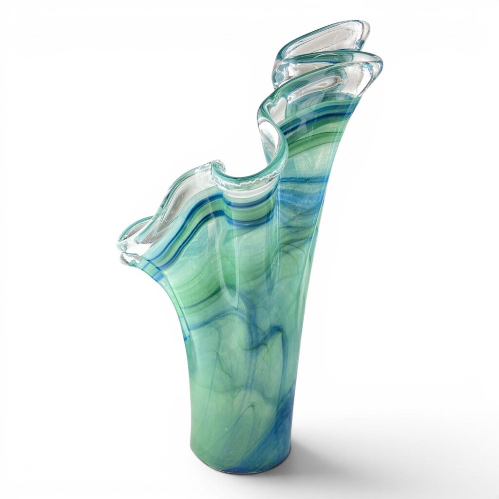 Handkerchief Murano-style Glass Vase