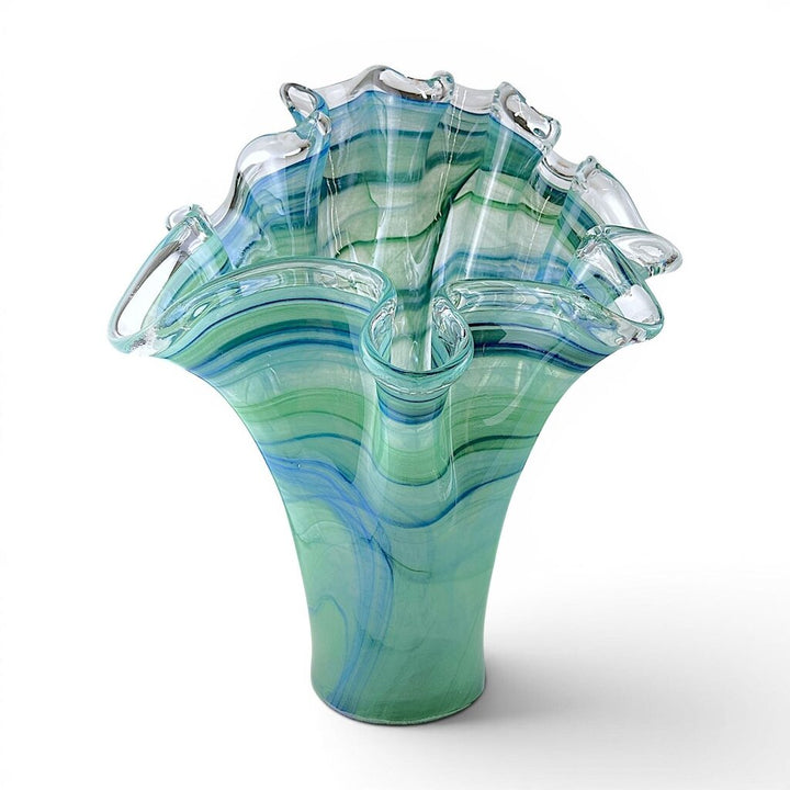 Handkerchief Murano-style Glass Vase