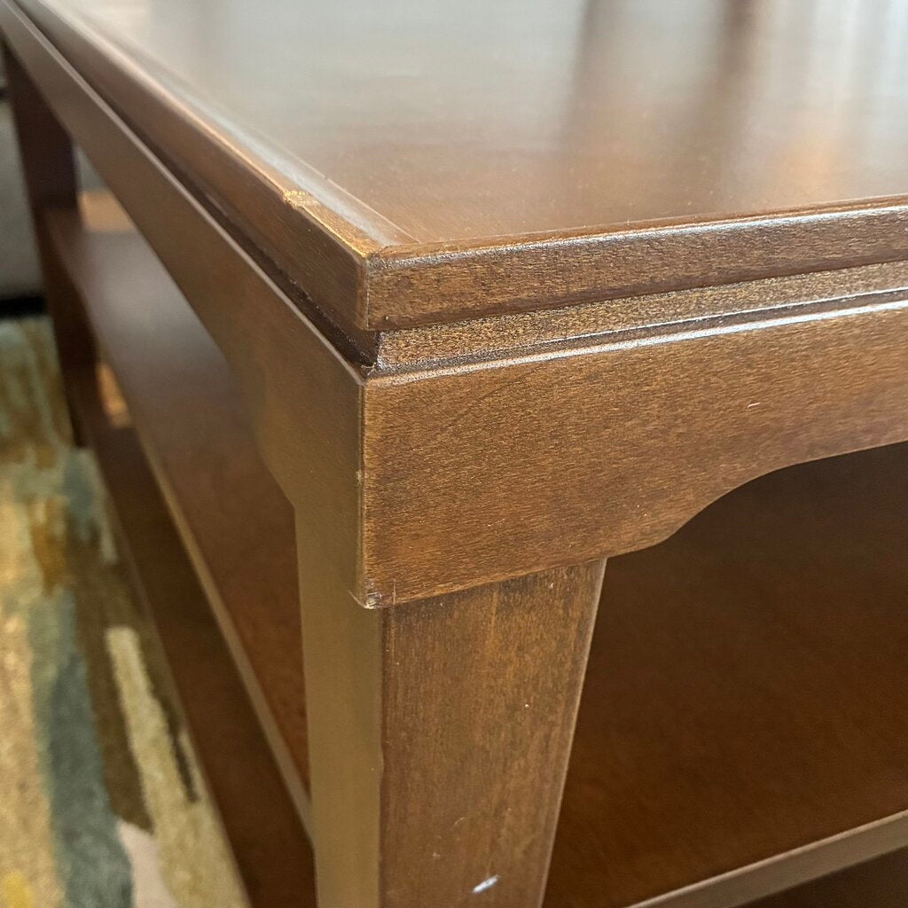 Square Coffee Table w/ Shelving