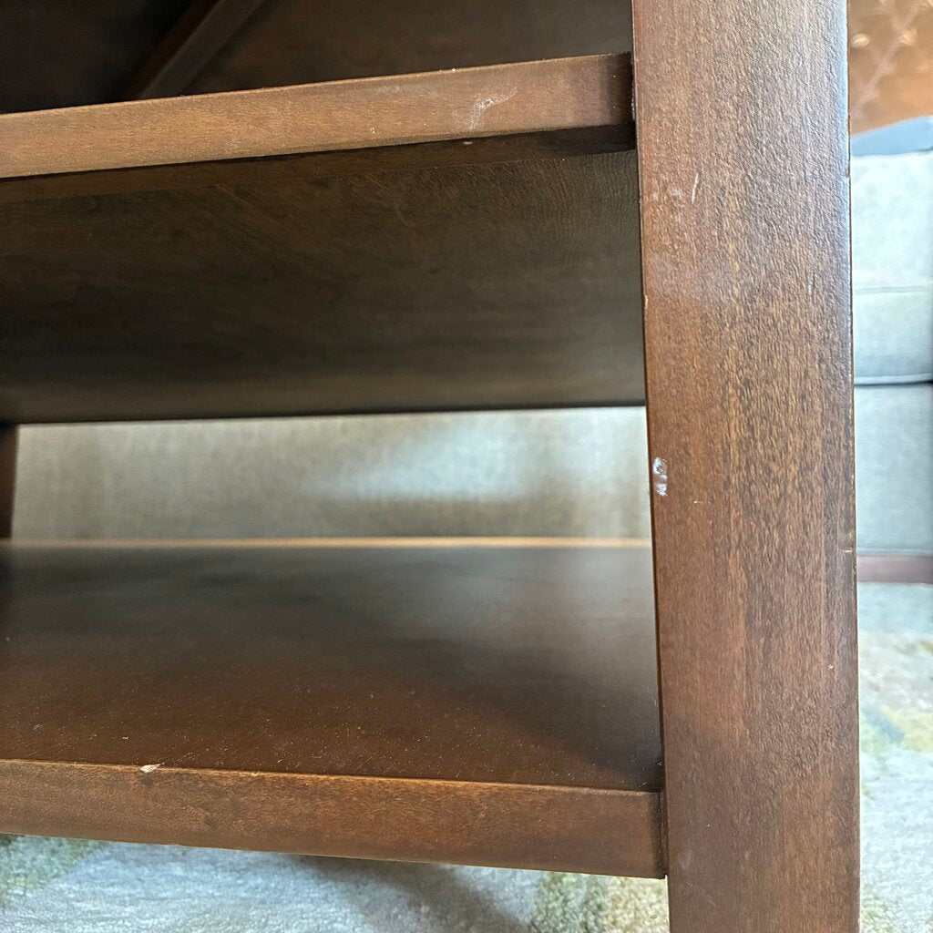 Square Coffee Table w/ Shelving