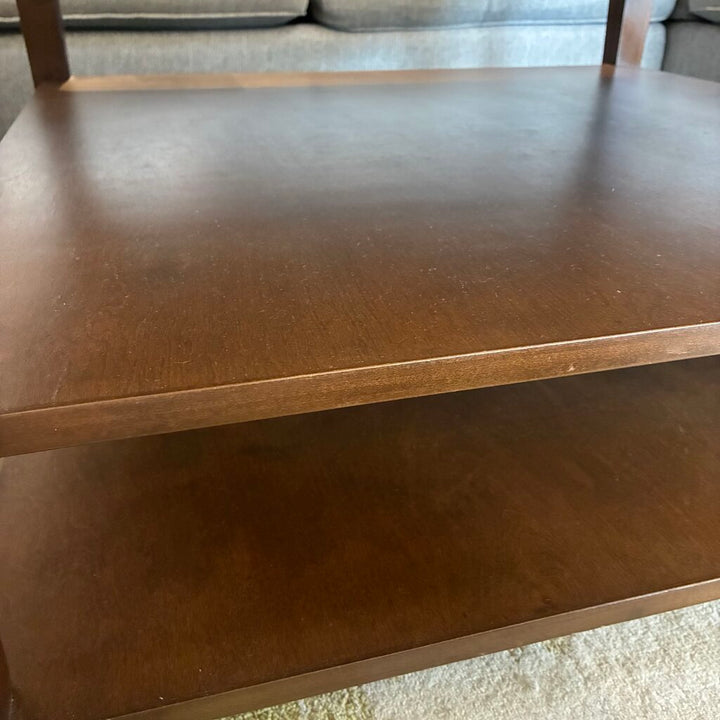 Square Coffee Table w/ Shelving