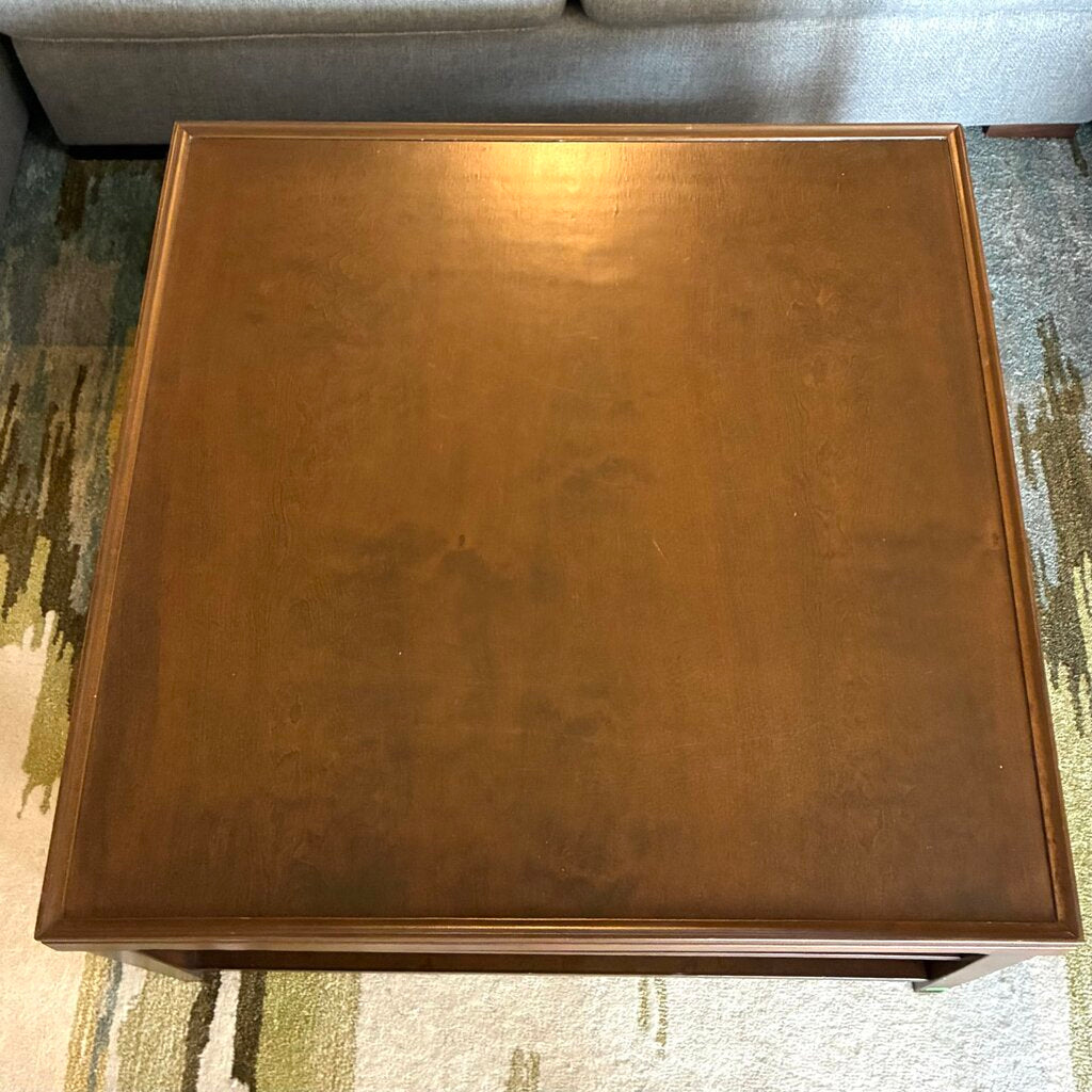 Square Coffee Table w/ Shelving