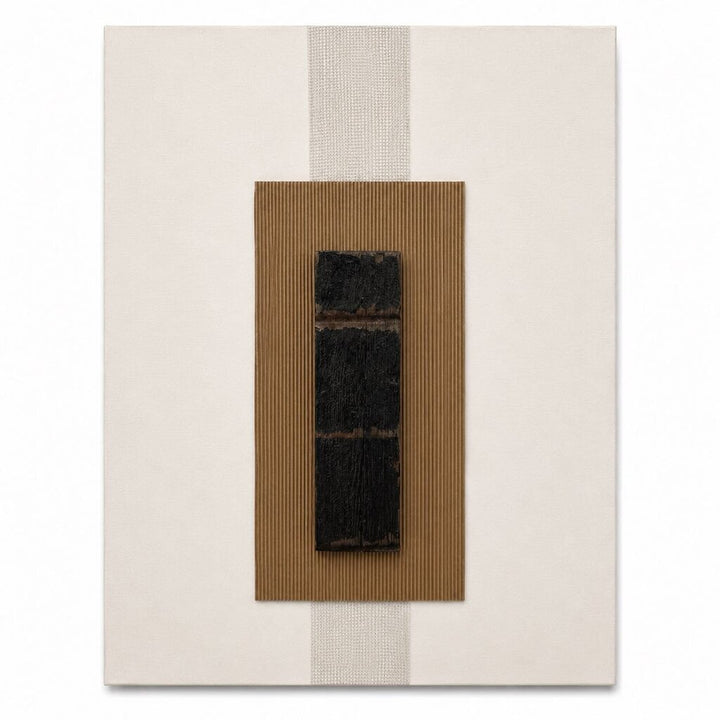 Orig. Price $650 - Salvaged Chicago Water Tower Wood Abstract Canvas