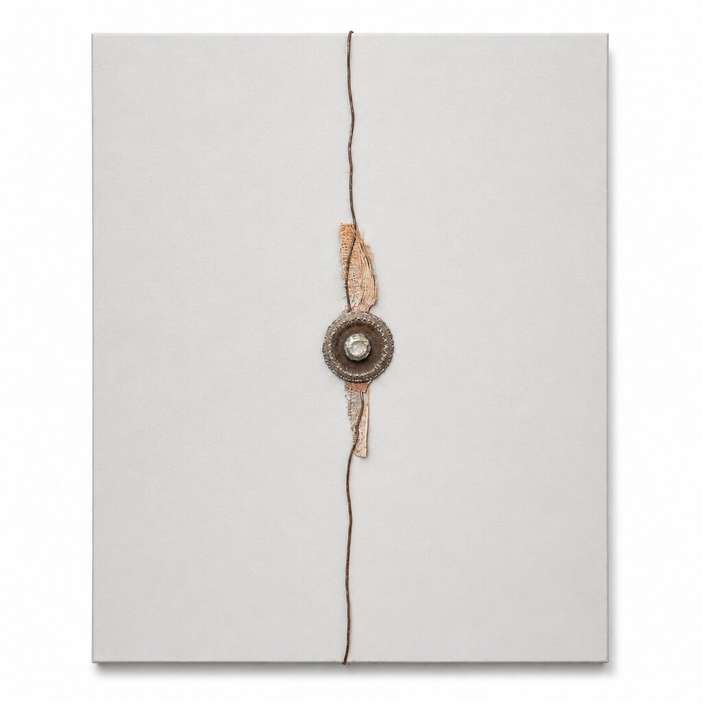 Orig. Price $350 - Mixed Media Knob Canvas