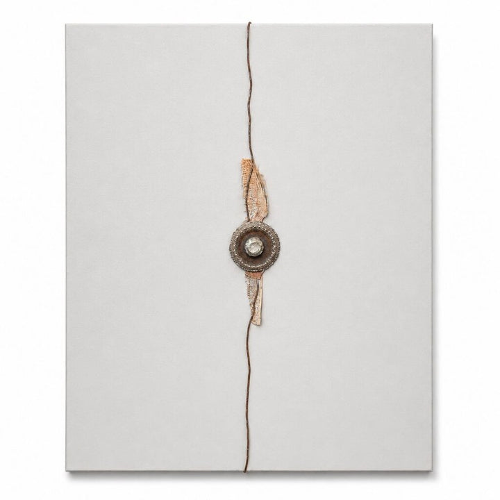 Orig. Price $350 - Mixed Media Knob Canvas
