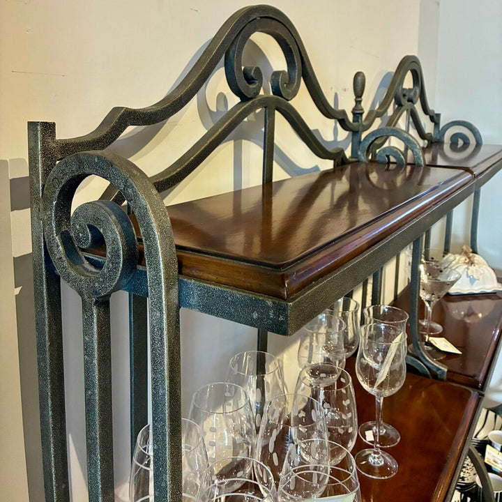 Wrought Iron & Wood Baker's Rack