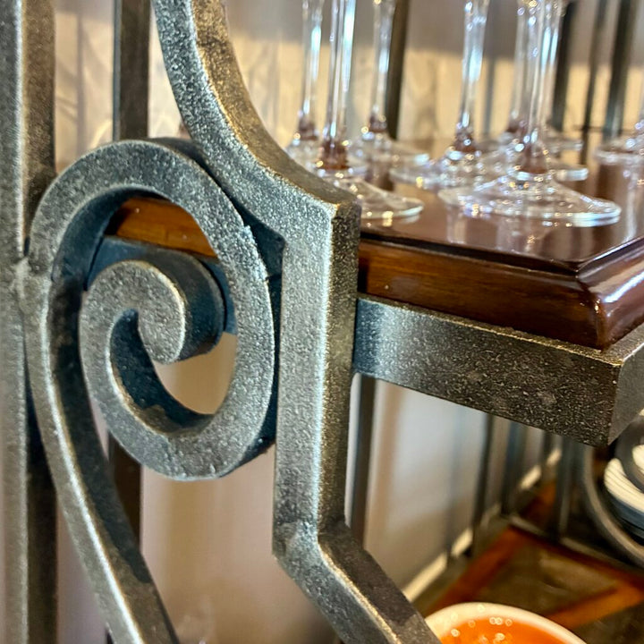 Wrought Iron & Wood Baker's Rack