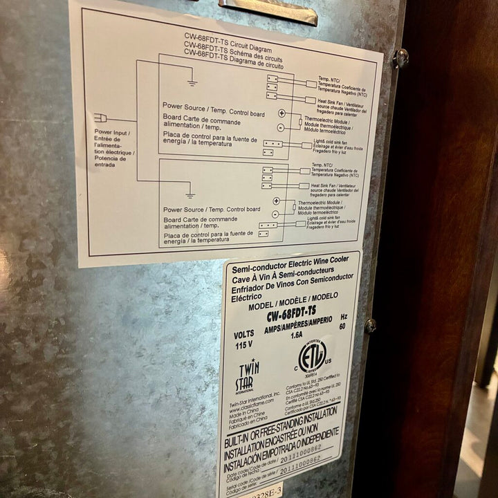 Orig. Price $800 - Temperature Controlled Wine Cabinet