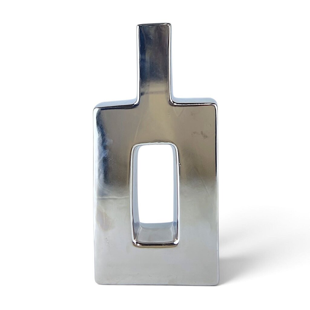 Square Center Metallic Vase