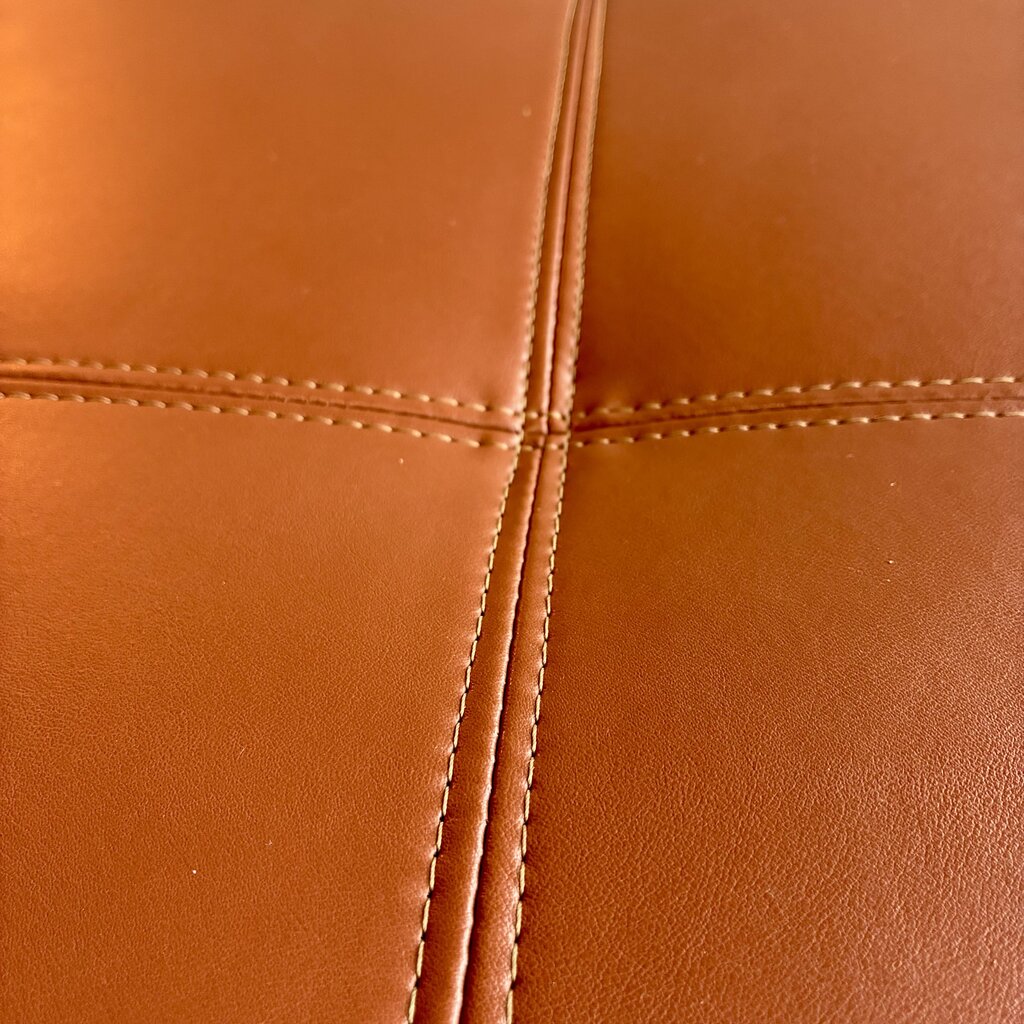 Orig. Price $4,000 - Square Leather Ottoman