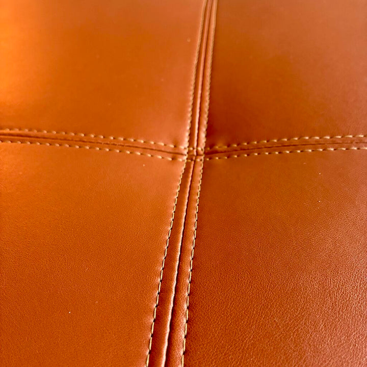 Orig. Price $4,000 - Square Leather Ottoman