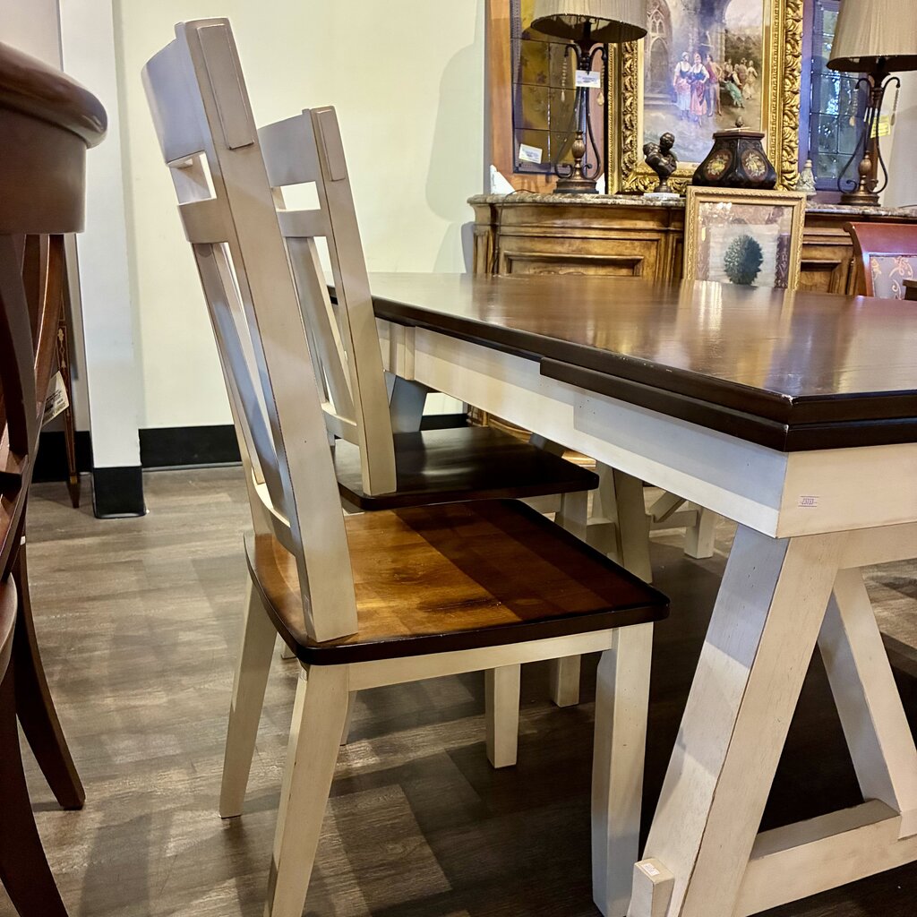 Orig. Price $1500 - Modern Farmhouse Dining Table with Bench and 2 Chairs