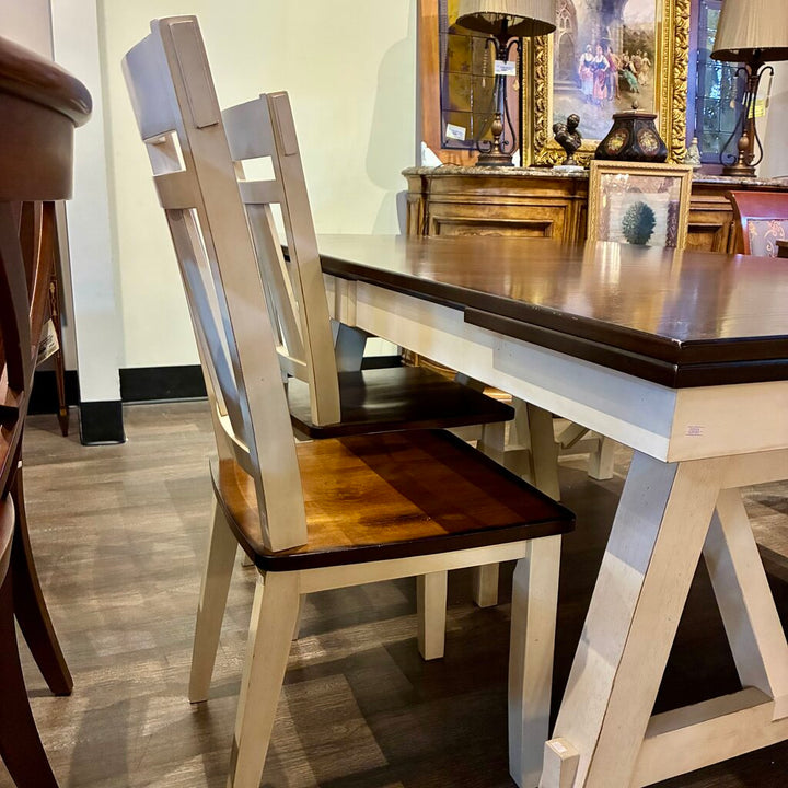 Orig. Price $1500 - Modern Farmhouse Dining Table with Bench and 2 Chairs