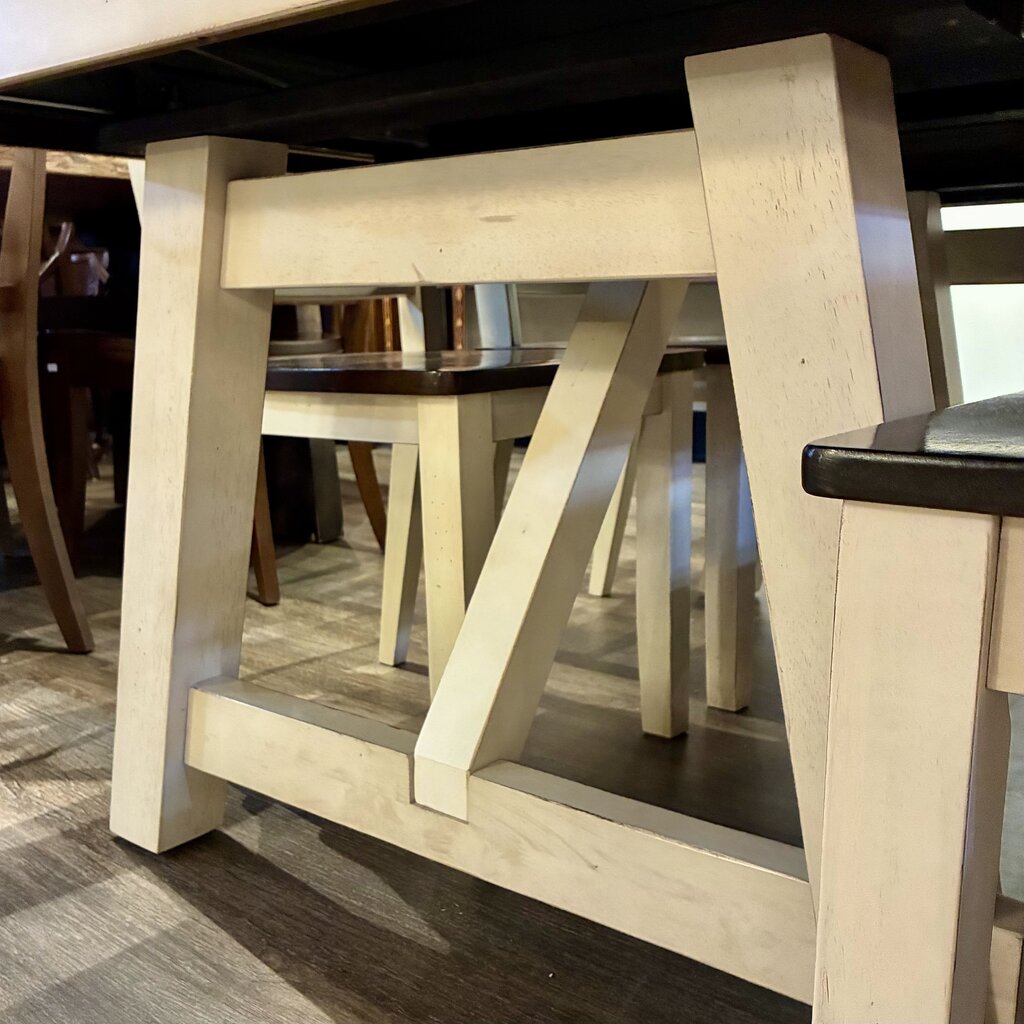 Orig. Price $1500 - Modern Farmhouse Dining Table with Bench and 2 Chairs